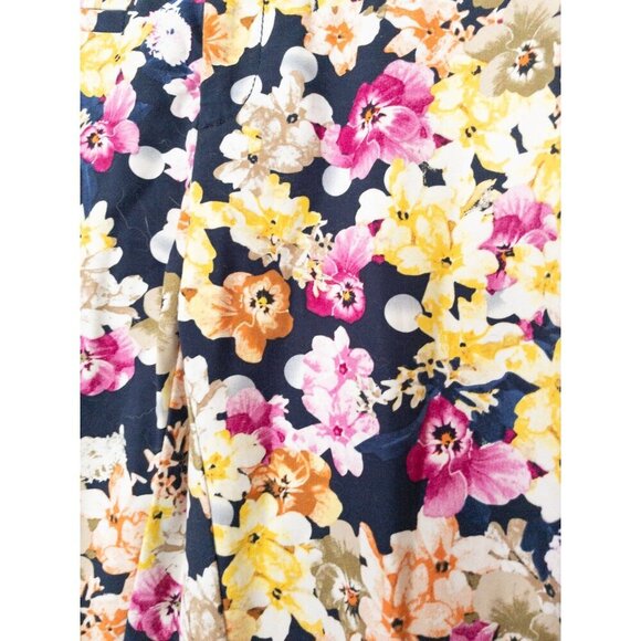 Anthropologie Cartonnier Floral Patterned Navy Pants Sz 4 S - Picture 8 of 8